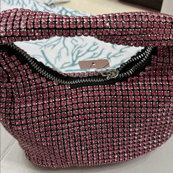 Adorable Pink Rhinestone Mini Handbag - Picture 6 of 7